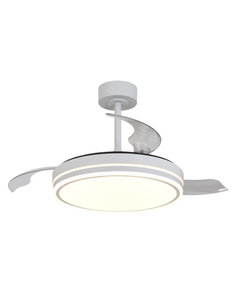 LUNA  M * VENTILADOR MEDIANO LED - BLANCO